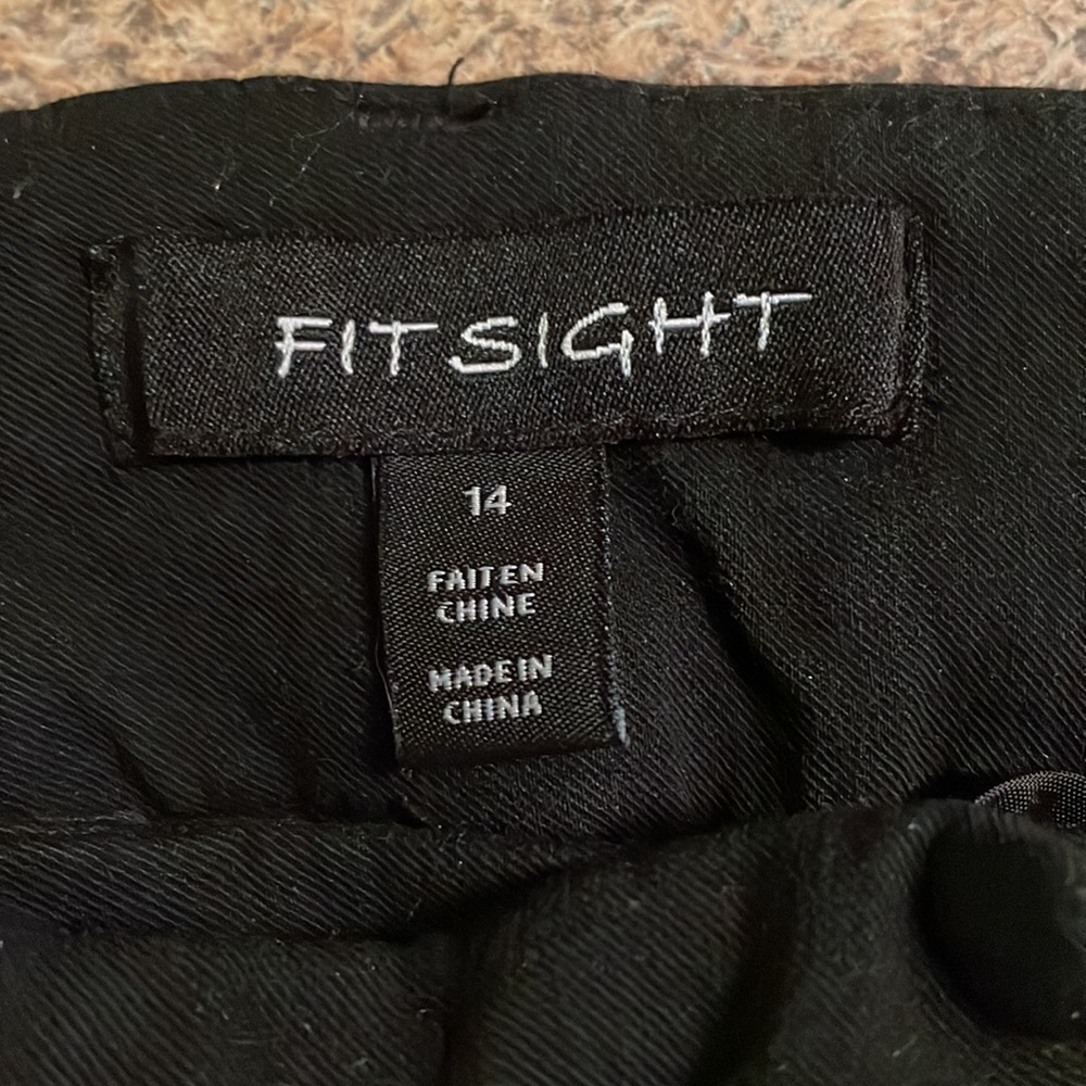 Fit Sight Woman’s Black Slim Fit Pants Sz 14 - Picture 3 of 8